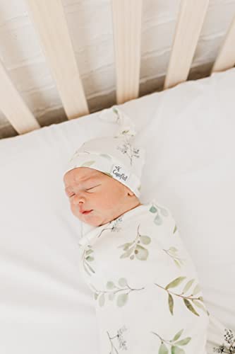 Image of Copper Pearl Baby Beanie Hat Top Knot Stretchy Soft Haven