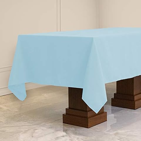 Kadut Rectangle Tablecloth (70 x 120 Inch) Baby Blue Rectangular Table Cloth for 6 or 8 Foot Table | Heavy Duty | Stain Proof Table Cloth for Parties, Weddings, Kitchen, Wrinkle-Resistant Table Cover Cover