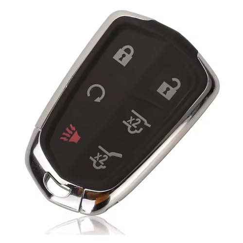 3/4/5/6 Buttons Smart Remote Car Key Shell Compatible for Cadillac SRX CTS ATS XTS Compatible for Escalade ESV Keyless Case FOB Replacement(6 Buttons)