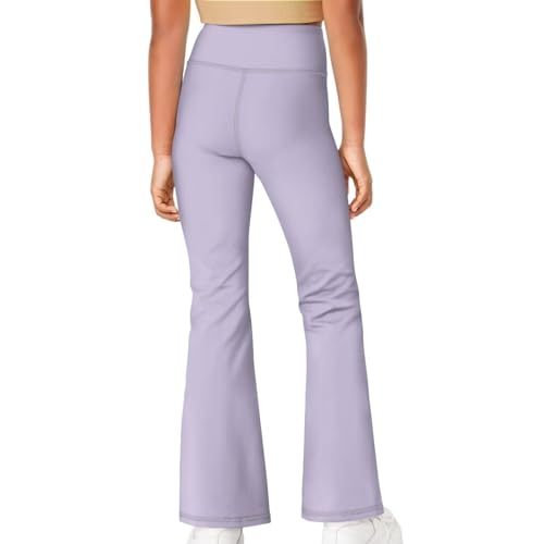SEANATIVE Kids Comfy Flare Leggings High Waist Tummy Control Yoga Pants Super Soft Athletic Workout Gym Pants2