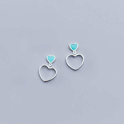 Boucle d'oreille pour femmes en cœur rose au style artistique doux