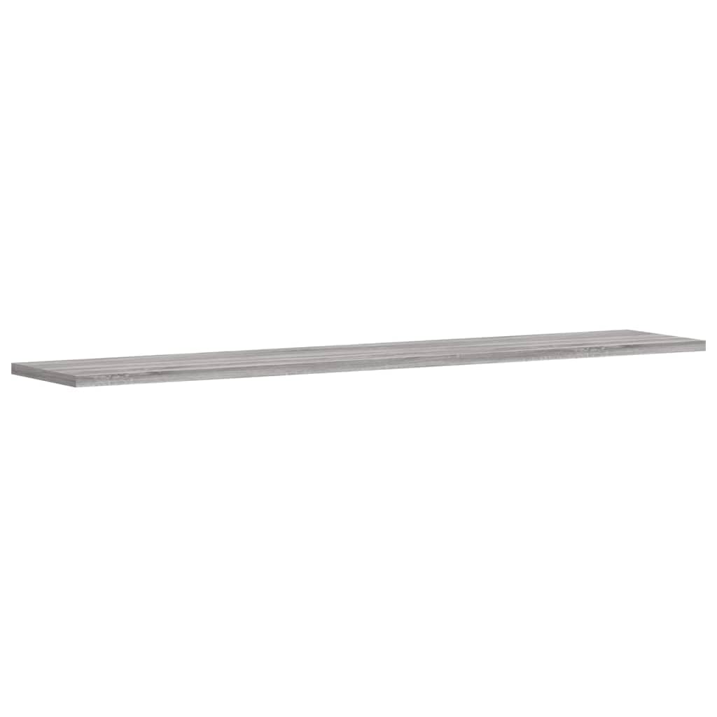 Wandregale 4 STK. Grau Sonoma Holzwerkstoff 100x20x1,5 cm Regal für Wohnzimmer Büro Küche mit stabilem Stauraum und flexiblem Regalsystem zur Ordnung und Aufbewahrung