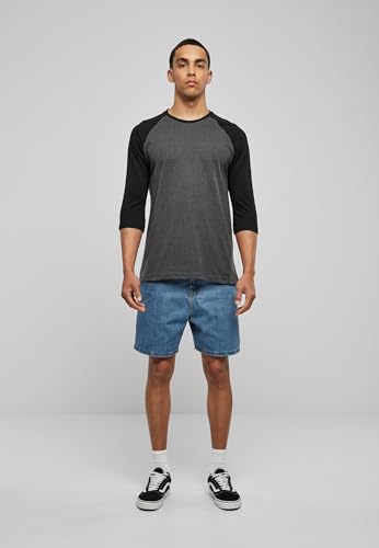 URBAN CLASSICS Camiseta Hombre de Manga Ranglán a Tres Cuartos hasta el Codo, Algodón, Largo Normal, Disponible en Distintos Colores y tallas XS - 5XL