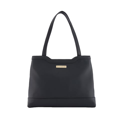 Image of Caprese Kai Tote Large Shoulder Bag for Women | Solid Pattern | Faux Leather | Zipper Closure | Spacious Office & Travel Tote | Stylish Work Bag | Elegant Handbag for Daily Use