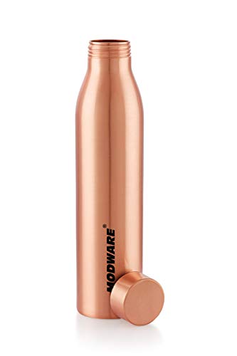 Image of Modware Copper Water Bottle 1000 ml with New Kopper Slim Stylish and Advanced Leak Proof Cap - 1 LTR Copper Bottle for Elder,Sports Men, Women and Gym