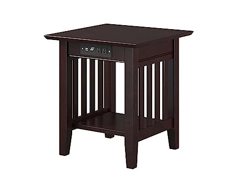 Afi Mission End Table With Charging Station In Espresso #TOP14