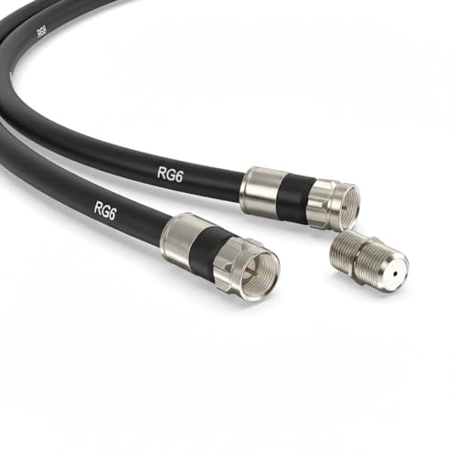 pibidi RG6 Coaxial Cable with Extension Coupler