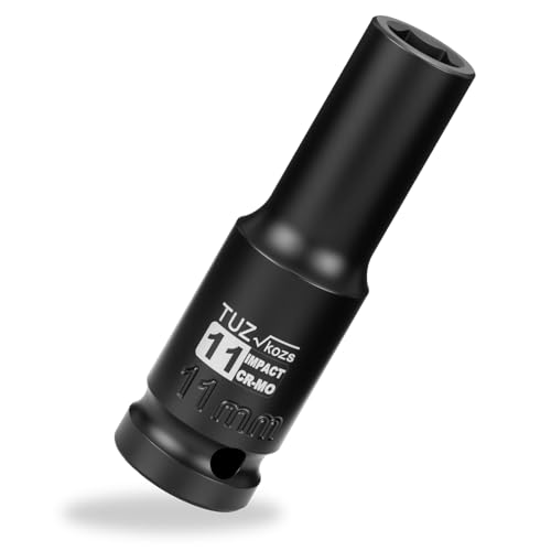Image of 1 /2 Inch Drive 11mm Deep Metric Impact Socket,CR-MO,6 Point Radius Corner Design,Square Chamfered Opening,Axle Nut Impact Grade Socket for Easy Removal