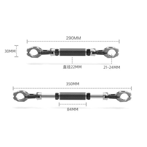 Barre transversale de moto argent et support de guidon renforcé CNC rigide