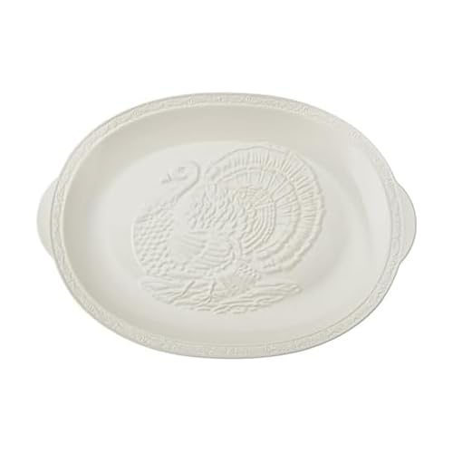 Mikasa Italian Countryside Thanksgiving Turkey Large Serving Platter, 18 Inch