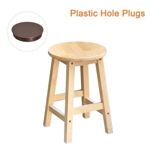 Image of uxcell 50mm /1.97 inch Plastic Hole Plugs, 6Pcs Flush Type Panel Round Snap in Fastener Knockout Locking Plugs for Furniture Insert End Caps Panels, Brown