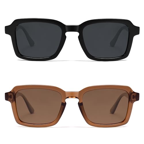 Image of VANLINKER Polarized Trendy Square Sunglasses for Women Men 2026 Retro Chic Cute Shades VL9849