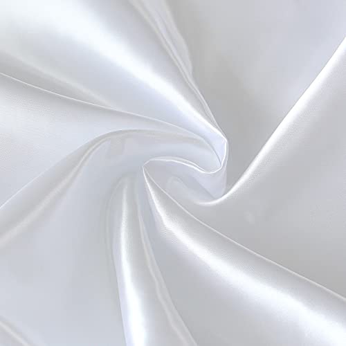 Satin Pack and Play Sheet Fitted, Soft & Silky Portable Playard/Mini Crib Sheets Mattress Cover for Boys and Girls, Compatible with Graco Pack n Play for Baby Hair and Skin, White