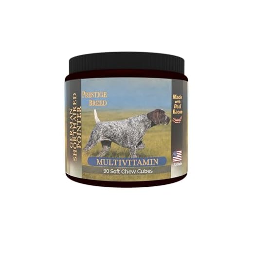 Prestige Breed German Shorthaired Pointer Multivitamins, 90 Count, Made in the USA with Real Bacon.
