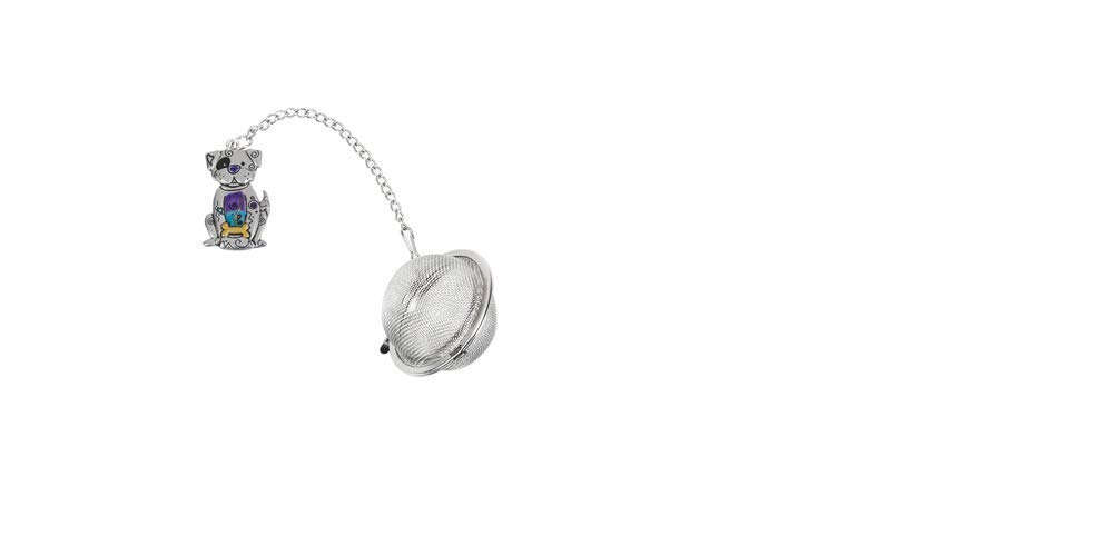 Ganz, ER57974, Tea Infuser Dog, 6 1/2-inch Length 1 1/2-inch Diameter, Silver