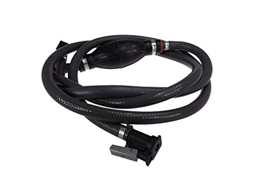 Pactrade Marine Grey Durable Fuel Line Assembly Hose Barbs Rubber Primer Bulb Lengthy 7 ft feet Resistant Material Cover Fuel Flow (3/8" Hose, Yamaha Connectors) - Thumbnail 3