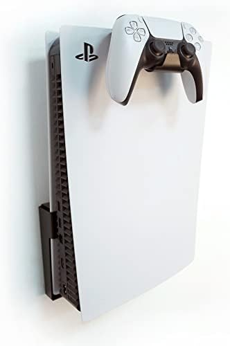 Monzlteck Wall Mount for PS5 Original(Disc and Digital),All Metal Vertical Hanging on Wall, Space Saver, Easy to Install(Black) - 4