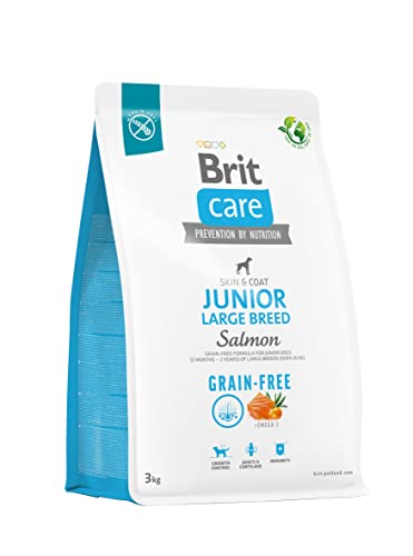 Dry food for young dog (3 months - 2 years) large breeds over 25 kg - Brit Care Dog Grain-Free Junior Large salmon 3kg