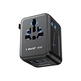 【最新登場！ 45W急速充電】MOMAX 変換プラグ PD 45W GaN 急速充電 海外旅行用電源変換 7台同時充電 3*USB-C PD & 2*USB-A QC &2*ACコンセント 2個AC差込口 海外用コンセント C/BF/O/Aタイプ マルチ変換プラグ 全世界対応 ヨーロッパ/韓国/イギリス/アメリカ/オーストラリア 旅行便利グッズ