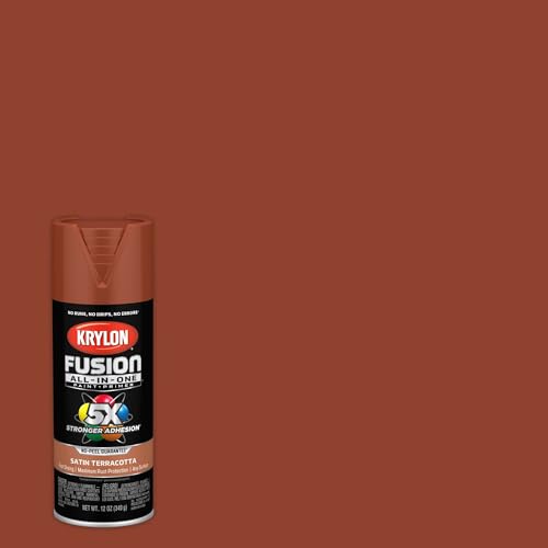 Image of Krylon Fusion All-In-One Adhesive Spray Paint for Indoor /Outdoor Use, 12 oz, Terracotta