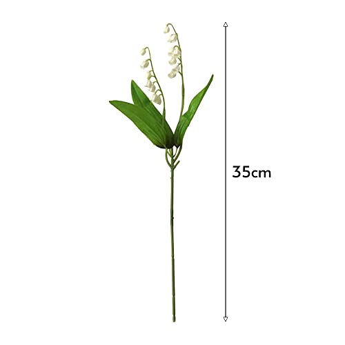 6 pçs flor artificial lírio do vale convallaria majalis flores de casamento para buquê de noiva deco