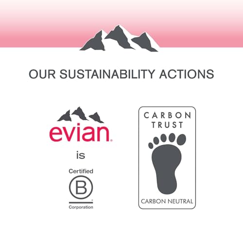 Image of Evian Natural Spring Water, Naturally Filtered Spring Water in Large Bottles, 1 Litre x 12 Bottles