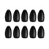 Croch 10 Pack Tungsten Flipping Fishing Weights Fishing Sinkers for Bass Fishing Sizes 1/4 3/8 1/2 3