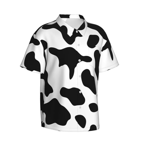 Chemise hawaïenne boutons et manches courtes motif vache - 4