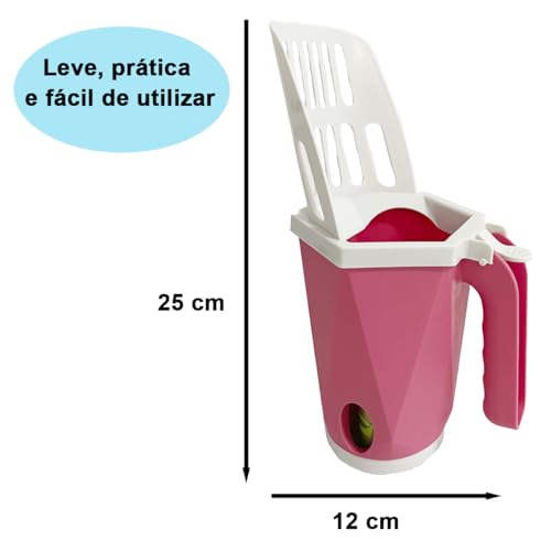 Cata Caca Pá Coletora Coco Fezes Pet Cães E Gatos Com Saco Refil (Rosa)