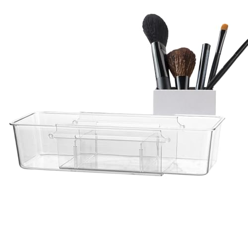 Retractable Clear Drawer Organizer Tray – Desk & Kitchen