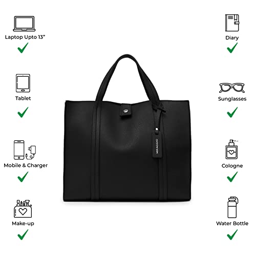 Miraggio black tote bag – image 6
