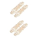 Aplique de incrustación: este delicado patrón de madera tallada lo convierte en una excelente decoración para gabinetes, puertas, muebles, camas, ventanas, etc, decoraciones de puertas de gabinetes