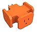 Stanley 30304 Heavy Duty Triangle Tap, Grounded 3-Outlet Adapter, Orange