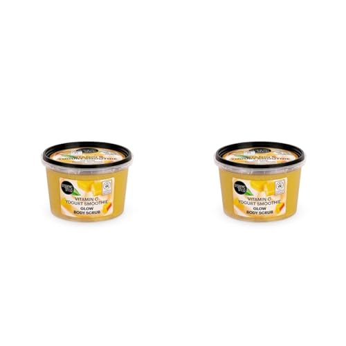 Organic Shop Vitamin C Yogurt Smoothie Glow Body Scrub, 250 ml (Pack of 2)