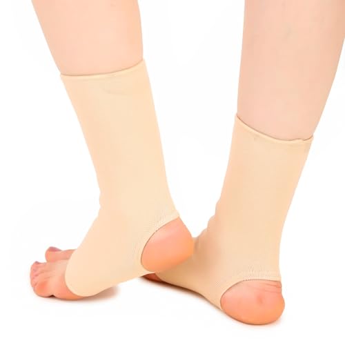 Image of Anklet ankle compression socks /sleeve without heel for Plantar Fasciitis, Common Foot Pain, Swelling, and Arch, Heel, and Ankle Support (L)