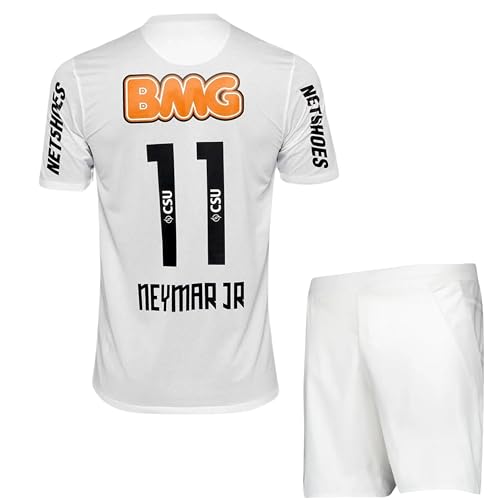 Ney Retro Youth Home Soccer Jersey White 10-11 Years