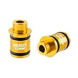Sanmum Mountain Bike Thru-Axle to Quick Release Hub Converter Adapter - 12mm/15mm to 9mm Conversion Kit, Compatible with Standard QR Forks and Frames (Gold,12 to 9mm)
