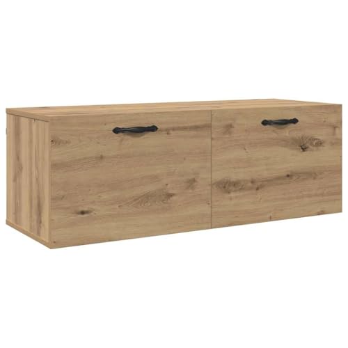 Armoire murale en chêne Artisan suspendue de 100 cm avec 2 grands compartiments - 2