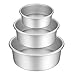 Gesentur Moule à Gàteau Rond Aluminium Anodisé Avancé Lot de 3, avec Revêtement Antiadhésif et Base Amovible, 5"/7"/9" (3 pièces)