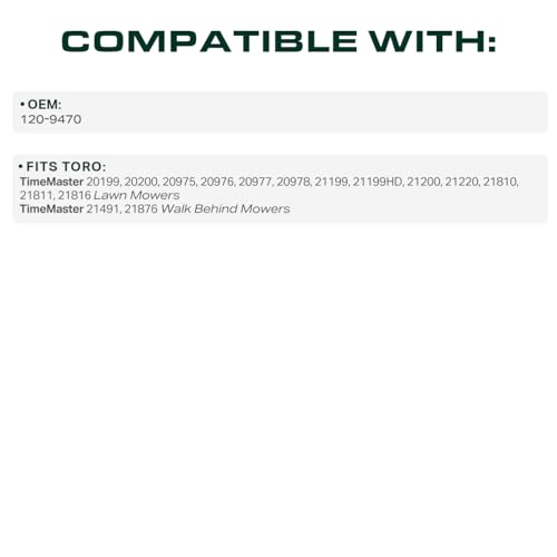 Image of UDC Parts 120-9470 Traction Belt Replacement for Toro TimeMaster 21199 20199 21200 20200 20975 20976 20977 20978 21199HD 21220 21810 21811 21816 21491 21876 Walk Behind Mowers /Aramid Cord / 27.5 inch