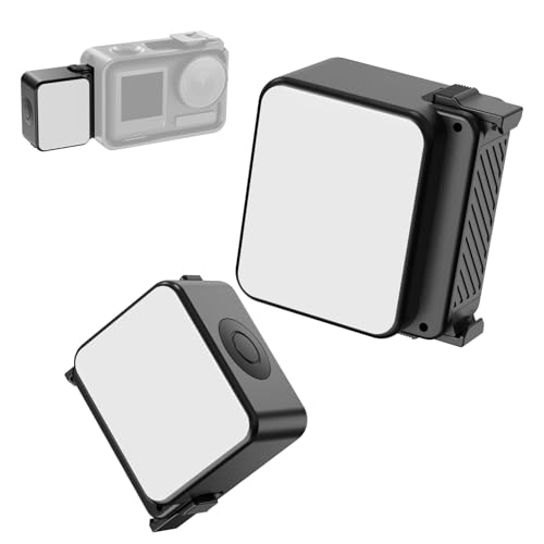 ULANZI LM18 Vlogging Light Mini LED Action Camera Video Light Magnetic Photography Fill Lighting for DJI Osmo Nano Action 3/4 Camera Cage Accessories and Ulanzi PK-06 Pocket 3/4 Expansion Adapter