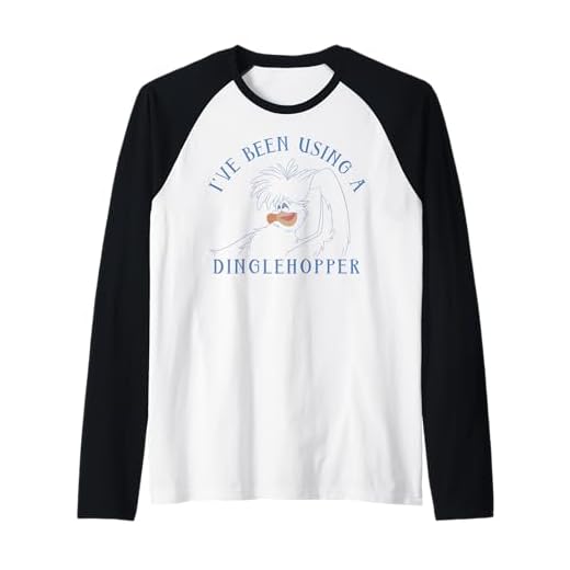 Disney The Little Mermaid Scuttle Using A Dinglehopper Raglan Baseball Tee