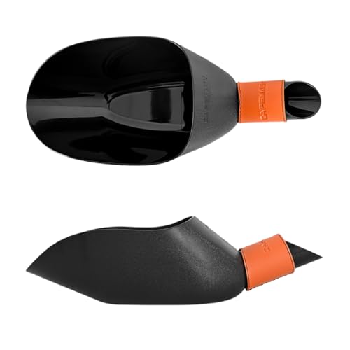 GrdMisコーヒー豆スクープ、 シャベルスクープ 、分配豆シャベル、ベーキングスペシャル/カフェ/アイスキューブ耐久スクープ/フード/ディスペンサーちりとり/グリーンビーンズ/ベーキング調理済み豆/小麦粉 、焙煎業者、ショップ向け、大容量 (D ブラック