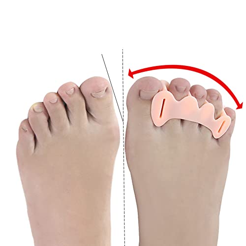 2 pares de separadores de dedo de gel, espalhador de dedo feminino masculino, corretores de dedo de