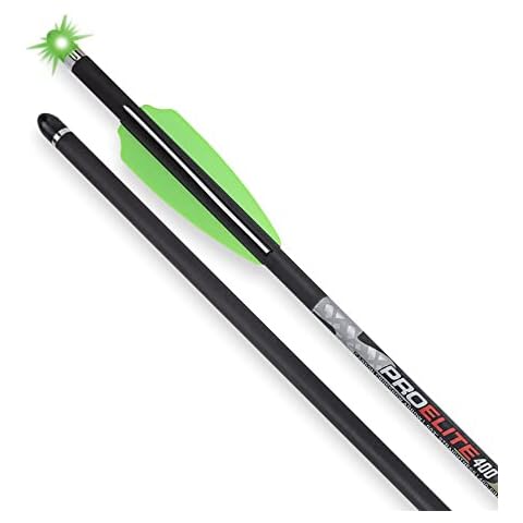 TenPoint Lighted Pro Elite 400-20" Carbon Crossbow Arrows, Pack of 3 - with Alpha-Blaze Lighted Nock & Alpha-Nock HP & HP Aluminum Bushing - Essential for Crossbow Hunting Cover