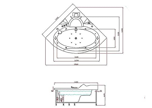 Banera-hidromasaje-Cromotherapie-140-x-140-cm-Camelia