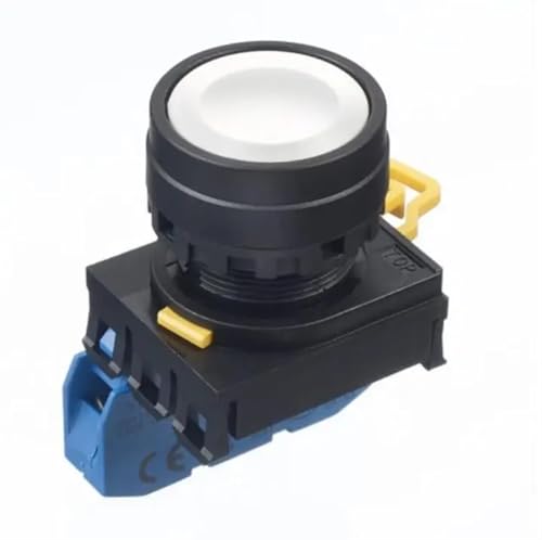 Bouton-poussoir blanc à vis YW1B-M1E10W commutateur PB SPST-NO 10A 600V résistant