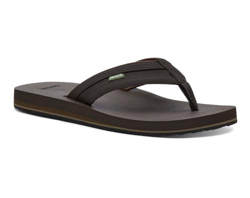Image of Sanuk Mens Ziggy ST | Flip Flops for Men | Mens Sandals | Beach Sandals | Water Friendly & Lightweight | Comfort Footbed