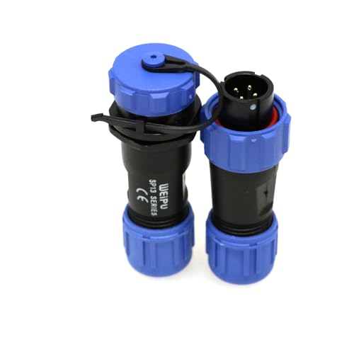 Conector impermeable SP13 4 pines IP68 panel plástico miniatura 4