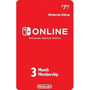 Nintendo Switch Online Individual Membership Card (3-Month)